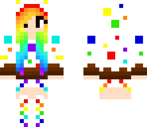 rainbow cake girl