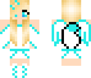 blue wolf angel girl