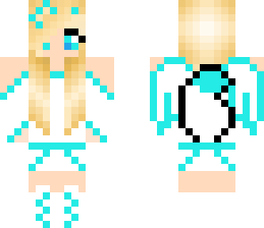 blue wolf angel girl
