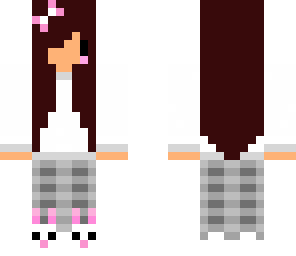 girl with bunny slippers and cutie eyes