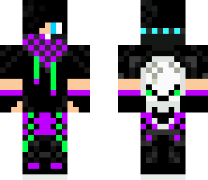 emo boy purple skull on back
