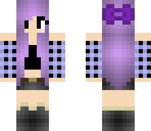 cute purple haired girl