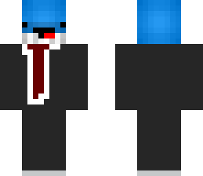 whale in a suit that has a terrible suit