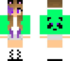 panda skin purple hair