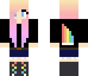 rainbow hoodie girl