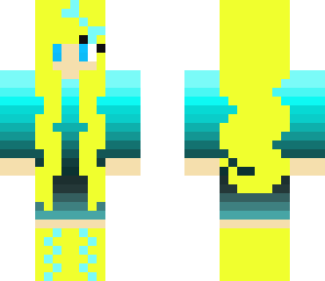 yellow and blue long hair