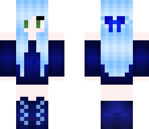 blue-haired girl