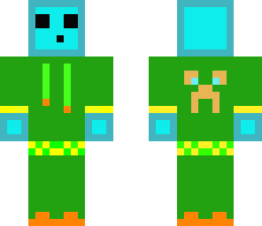 slime azul diferente ropa
