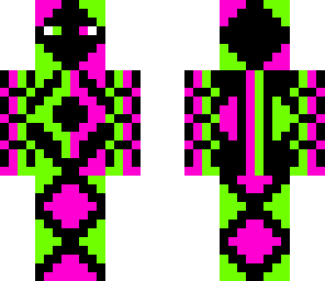 dark pink and green
