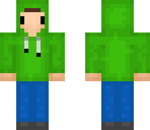 green hoodie