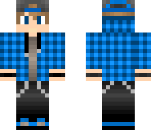 blue checkerd shirt boy