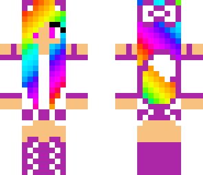 rainbow wolf girl