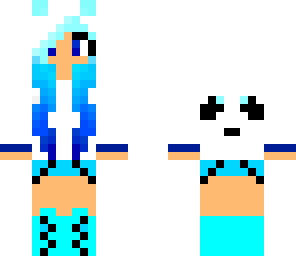blue panda girl