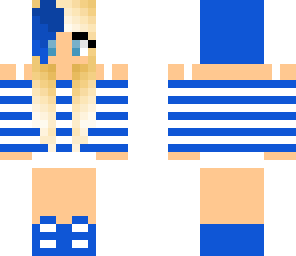 blue girl in blue jump suit