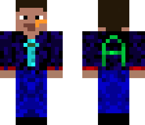 suited steve with mic and a in his back