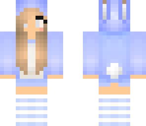 blue girl with bunny ears