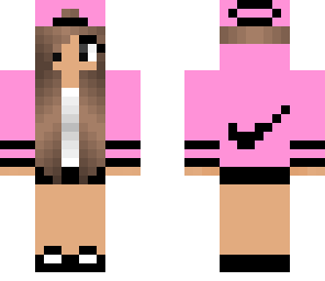 pink nike girl