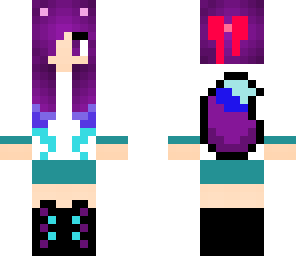 purple and blueish wolf girl