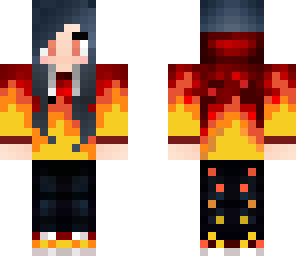 flame hoodie girl