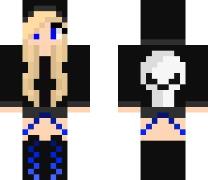 blue assassin skull girl