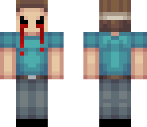 angry herobrine crying blood