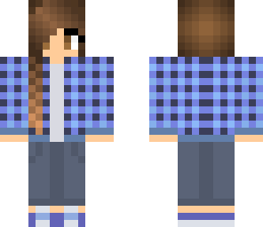 blue shirt gril