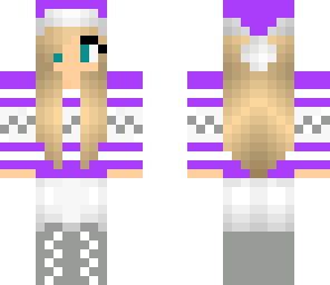 purple winter girl
