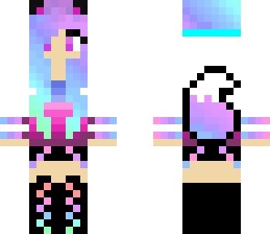rainbow wolf girl
