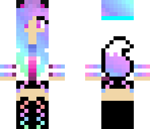 rainbow wolf girl edit