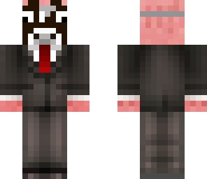 pig in a cow mask