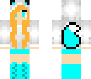 ginger hair blue fox girl