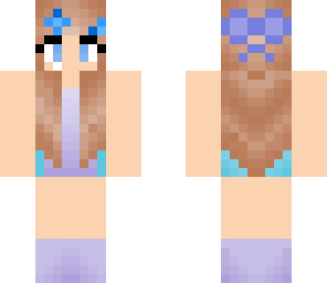 brunette and blue girl
