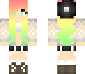 rainbow hair girl edit