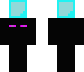 small enderman with a diamon block