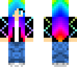 rainbow hair girl