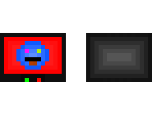 random face in a tv
