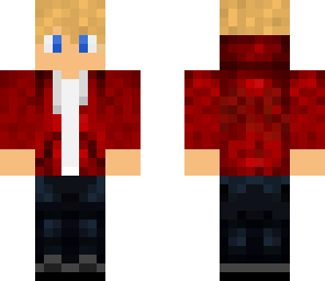 blonde red hoodie