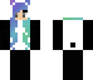 panda blue hair
