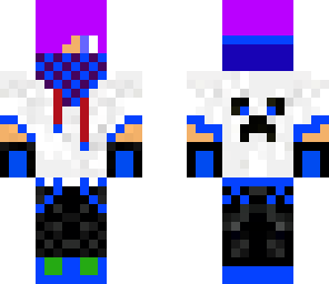 purple and blue hoodie guy