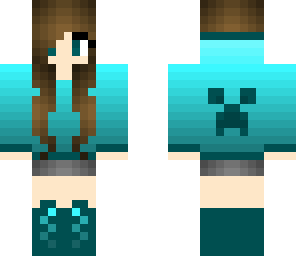 awesome turqoise gamer girl