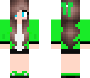 neon green pretty bow girl