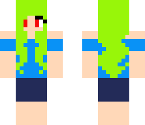 green hair girl