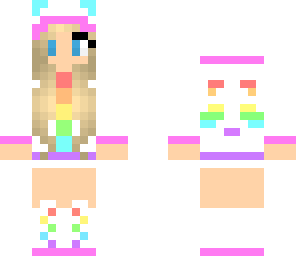 rainbow pandahoodie girl