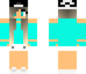 cute turquoise tomboy girl