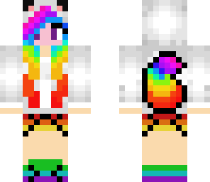 rainbow wolf girl 