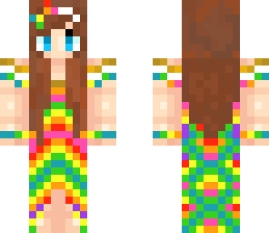 rainbow brunette girl