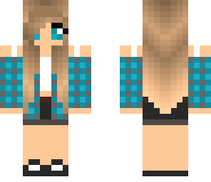 plaid teal girl
