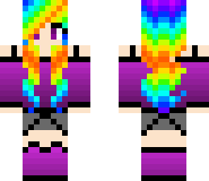 rainbow hair girl