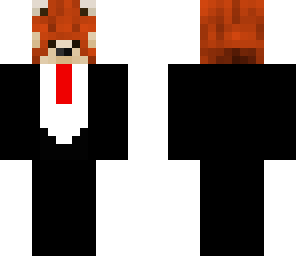 red panda suit and tie