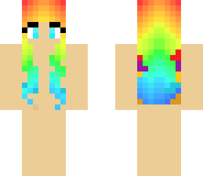 rainbow hair skin base